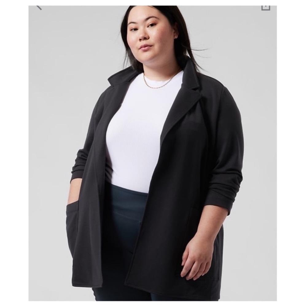 Athleta Eastbound Black Casual Blazer Size 20